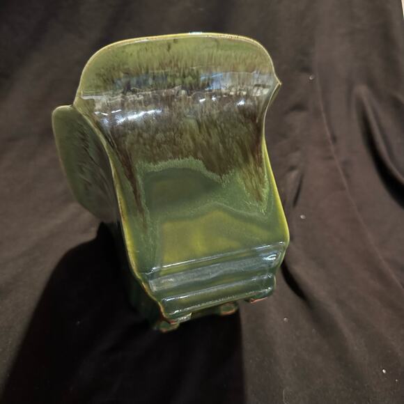 Vintage Drip Glaze Planter Rectangle Wide Rim 8x5" - Picture 12 of 15